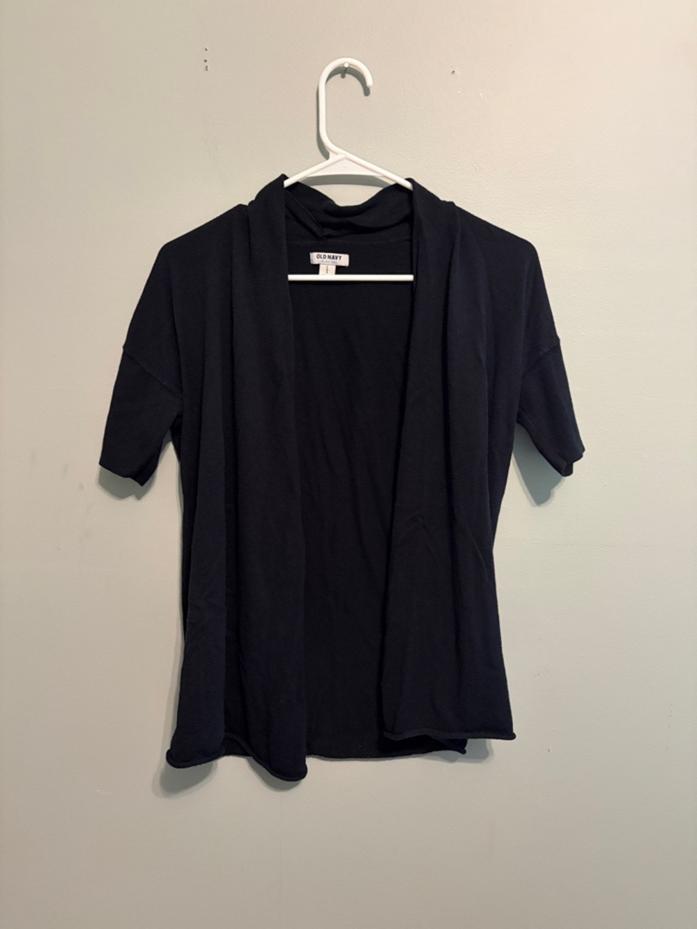 Old Navy Black Short Sleeve Open Cardigan